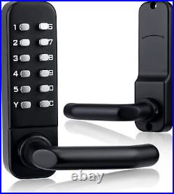 100% Mechanical Keyless Entry Door Lock with Keypad Door Knob, Waterproof Keypad