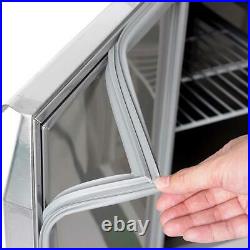1150L Double Door Upright Freezer Gastro Stainless Steel Commercial Refrigerator