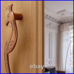 12-Inches Rose Gold Finish Peacock Shape Main Door Handle (Pack of 1 Left Side)