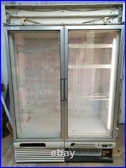 1.35m Framec Double Door Display Freezer Catering Shop Commercial Chiller Frozen