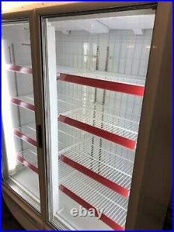1.35m Framec Double Door Display Freezer Frozen Catering Shop Commercial Chiller