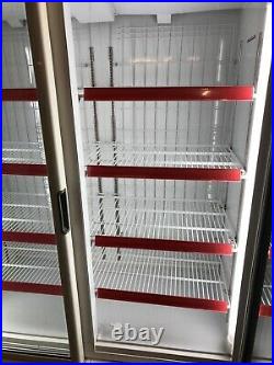 1.35m Framec Double Door Display Freezer Frozen Catering Shop Commercial Chiller