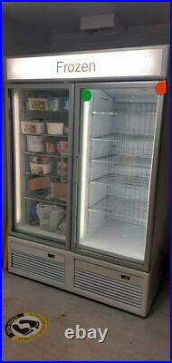 1.3m ISA Double Door Display Freezer Frozen Catering Shop Commercial Chiller