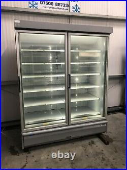 1.6m Verco Double Door Display Freezer Frozen Catering Shop Commercial Chiller