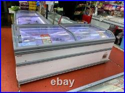 4 Commercial Double Chest Freezer Glass Sliding Doors / Used For Grocery Shop
