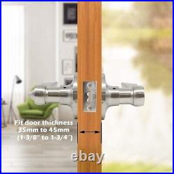 6PK Probrico Satin Nickel Privacy Door Lock Lever Set for Bed/Bath, Keyless Lock