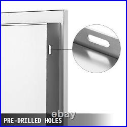 83 x 55 cm BBQ Door Double Access Door Outdoor Kitchen Polished Commercial
