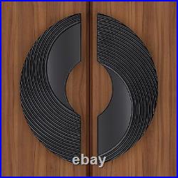 8-inch Heavy Duty Matte Black Finish Round Shape Main Door Handle Set of 1