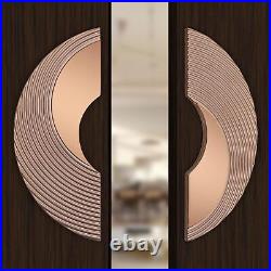 8-inches Heavy Duty Rose Gold Finish Round Shape Main Door Handle Set of 1
