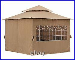 ABCCANOPY 2.5x2.5M Commercial Gazebos With Side Panels And Door Wall for Patios