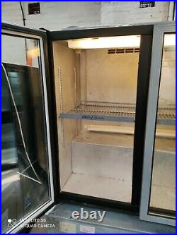 Allstar under counter commercial double door glass fridge bottle cooler