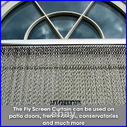 Aluminium Door Fly Screen Metal Chain Double Hook Curtain Blind Commercial Home