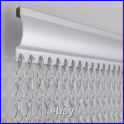 Aluminium Door Fly Screen Metal Chain Double Hook Curtain Blind Commercial Home