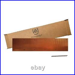 Artisan Door Kick Plate Corrugated 100% Copper Door Kick Plate 6 x 30 Inch