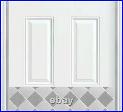 Artisan Stainless Steel Door Kick Plate, 8x34in, Harlequin Embossed pattern