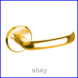 Assa Abloy 6640 Lever Door Handle 110 x 54mm Polished Brass (PAIR)