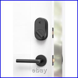 August Smart Lock Dark Gray Deadbolt Keyless Entry DoorSense Technology Aluminum
