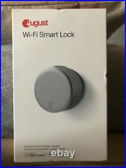 August Wi-Fi Smart Lock 4th Gen Silver Aug-SL05-M01-S01 Alexsa Google Assistant