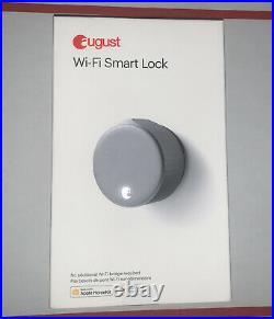 August Wi-Fi Smart Lock 4th Gen Silver Aug-SL05-M01-S01 Alexsa Google Assistant