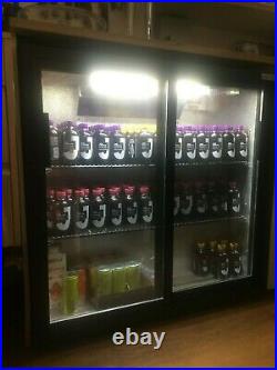 Autonumis commercial double sliding door 3Ft back bar bottle fridge