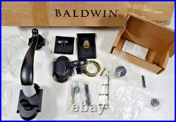 Baldwin Reserve Adirondack Standard C Keyed Entry Door Handle Set Dark Bronze