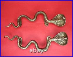 Big Snake Shape Antique Style Handcrafted Brass Door Pull Handles Home Décor