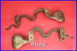 Big Snake Shape Antique Style Handcrafted Brass Door Pull Handles Home Décor