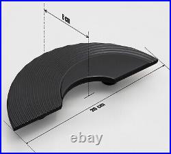 Black Finish 8-inches Round Shape Heavy Duty Main Door Handle Pack of 2 Pcs