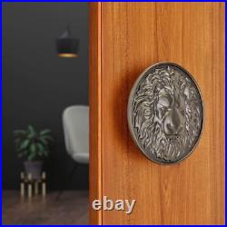Black Finish Lion Main Door Handle Glass Door Pull Handle Pack of 1, 5 inches