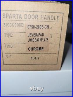 Box of 10 x Trojan Sparta Lever/Pad Door Handle- Chrome finish