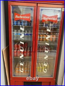 Budweiser Commercial double door display fridge drinks bottle cooler