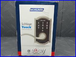 Camelot Satin Nickel Touch Keyless Touchscreen Door Lock Accent Handle FE695
