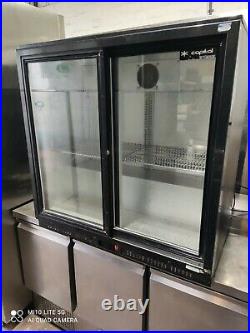 Capital Under counter commercial double sliding door glass fridge bottle cooler