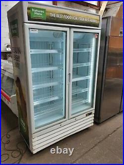 Capitol Commercial Upright Double Glass Door Display Freezer Internal Shelving