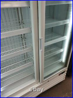 Capitol Commercial Upright Double Glass Door Display Freezer Internal Shelving