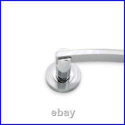 Cody Door Handles 5 Set Dual Tone Internal Curved Lever on Rose + Latch & Hinges