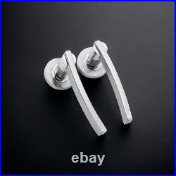 Cody Door Handles 5 Set Dual Tone Internal Curved Lever on Rose + Latch & Hinges