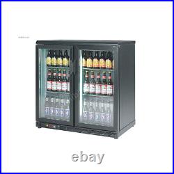 Commercial Back Bar Cooler Double Hinged Door 190L Bottle Refrigerator DBB-250