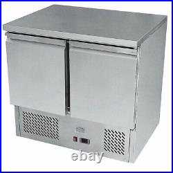 Commercial Bench Fridge 2 Door Chiller Double Prep Atosa Ice-A-Cool ICE3801GR