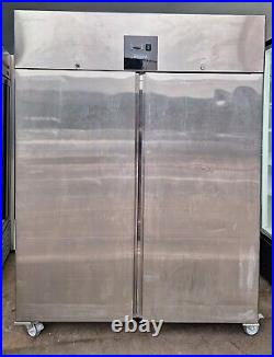 Commercial Blizzard Stainless Steel Double Doors Upright Freezer