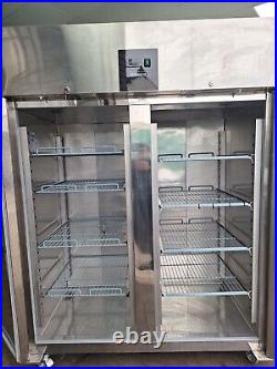 Commercial Blizzard Stainless Steel Double Doors Upright Freezer