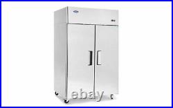 Commercial Catering Slimline Double Door Upright Freezer 900 Litres