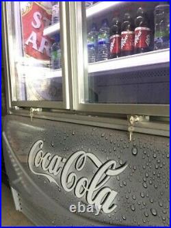Commercial Coca-Cola Fridge. Double doors, Lights, Excellent condition