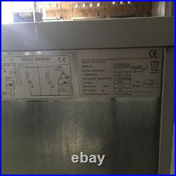 Commercial Double 2 Door Refrigerated Steel Counter Freezer With Steel Work Top