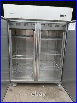 Commercial Electrolux upright double door fridge stainless steel 1300 liter used