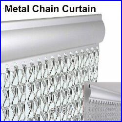 Commercial Home Aluminium Door Fly Screen Metal Chain Double Hook Curtain Blind