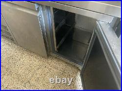 Commercial Kitchen under-counter Double Door Fridge Chiller Used Stainless Steel