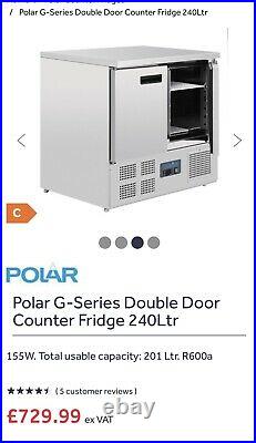 Commercial Polar Double Door Fridge