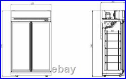 Commercial Slimline Double Door Upright Freezer in Stock (£2600+VAT)