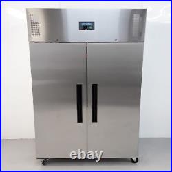 Commercial Stainless Fridge Double Door Chiller Upright Catering Deep Storage
